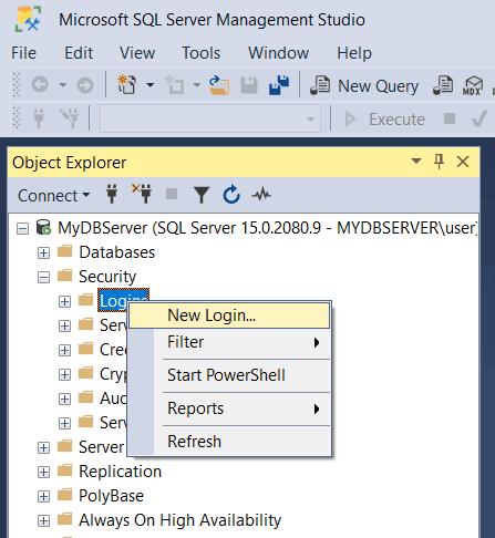 Create New Login