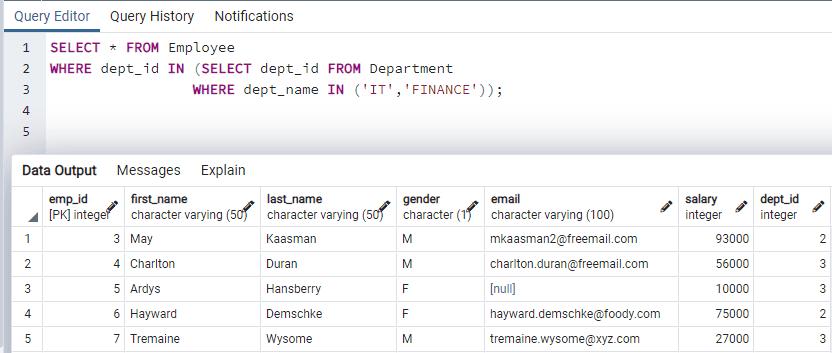 Subquery