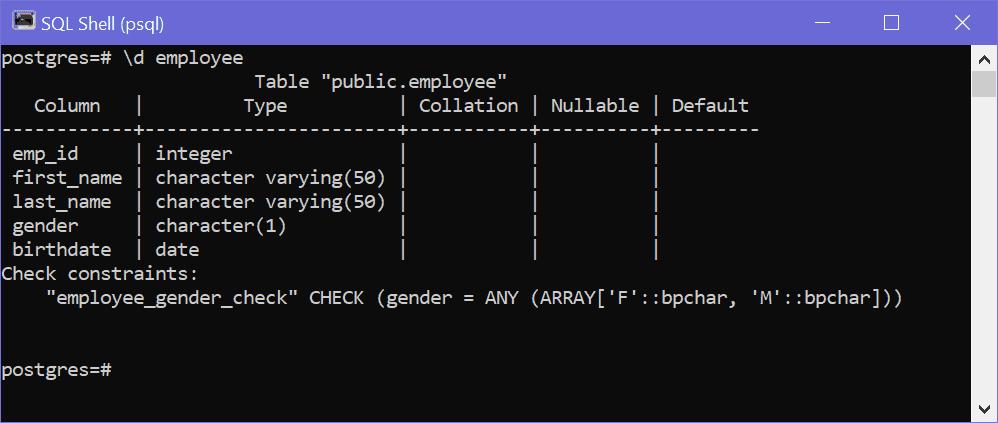 Open Table Properties
